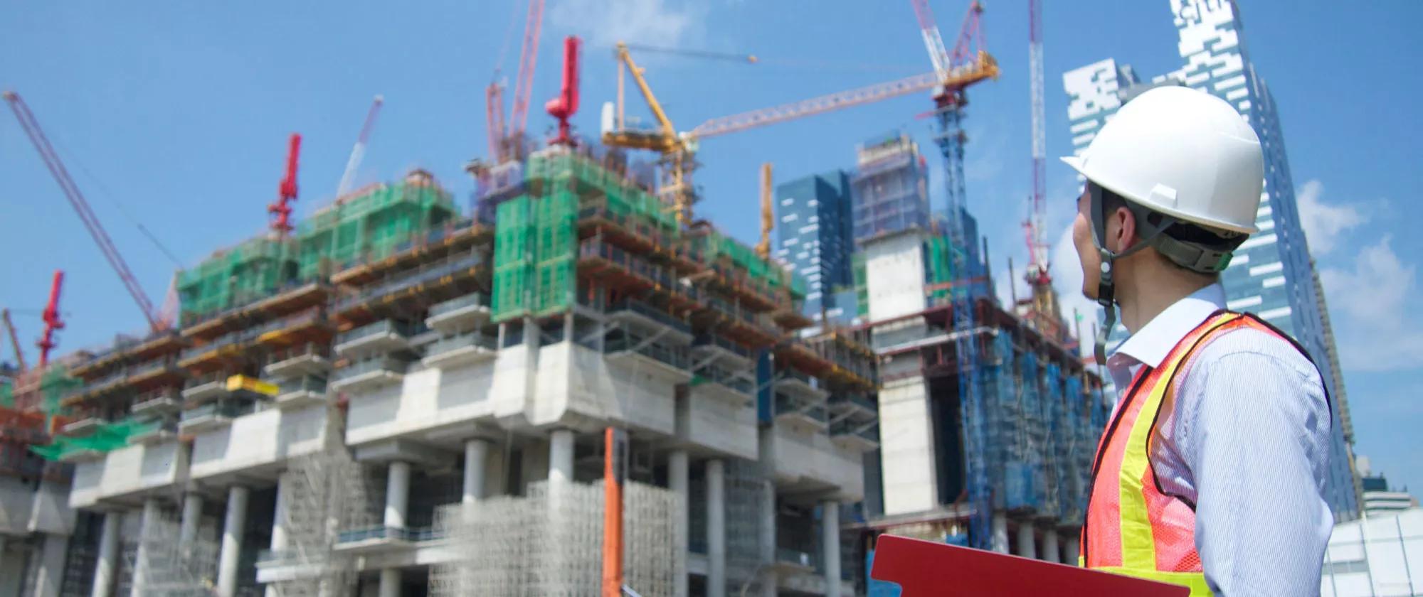 Working in a construction site in Singapore