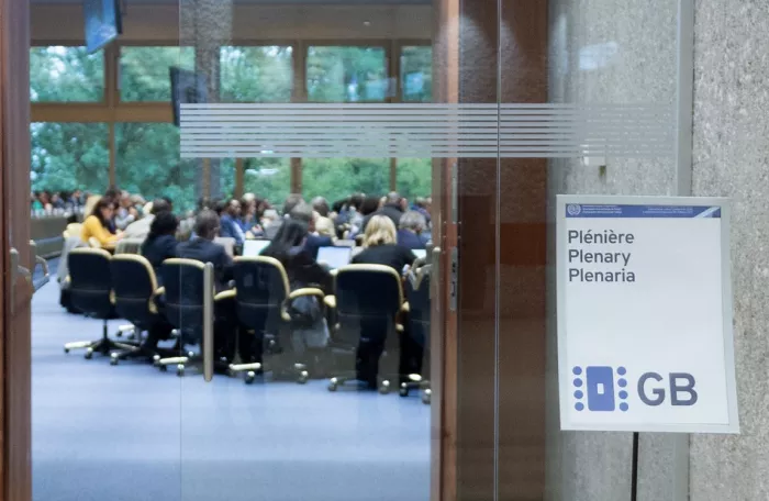 Entrance of the Governing Body room at the ILo 