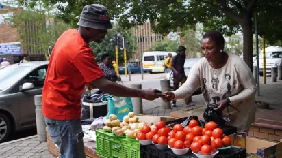 Informal worker in Johannesburg