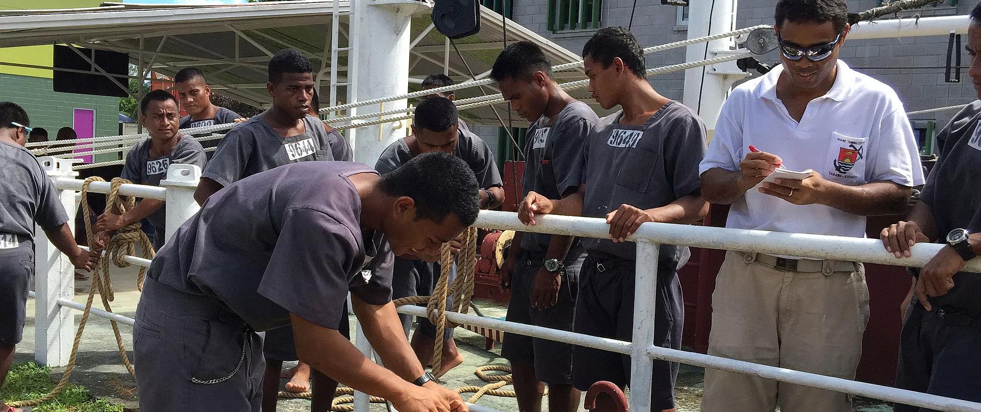 Training at the Maritime Training Center in Kiribati