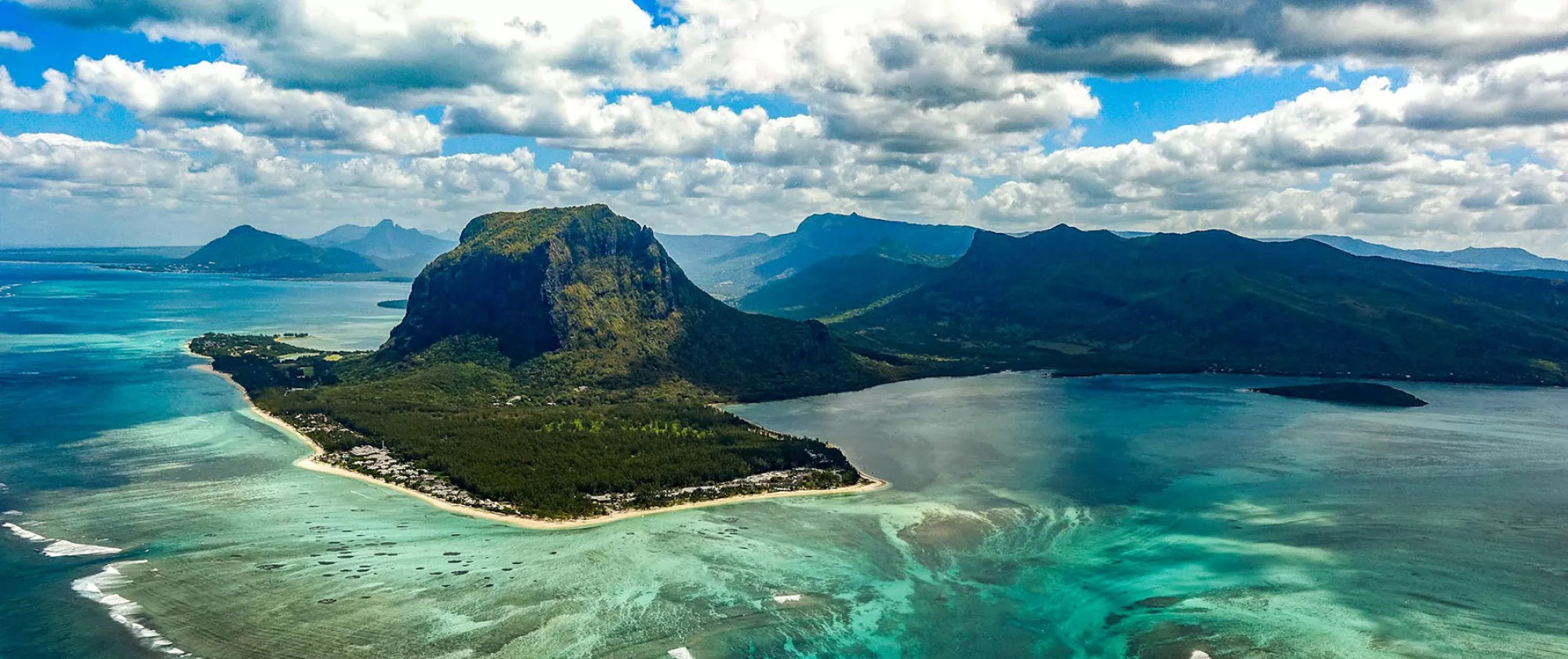 Aerial photo of Mauritius