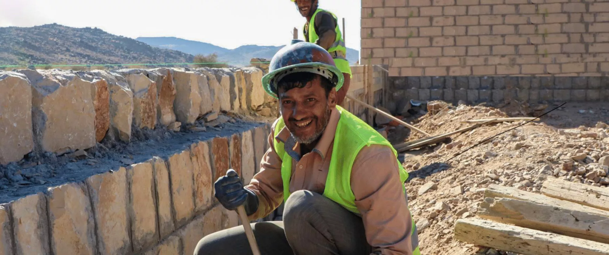 Construction worker in Morocco