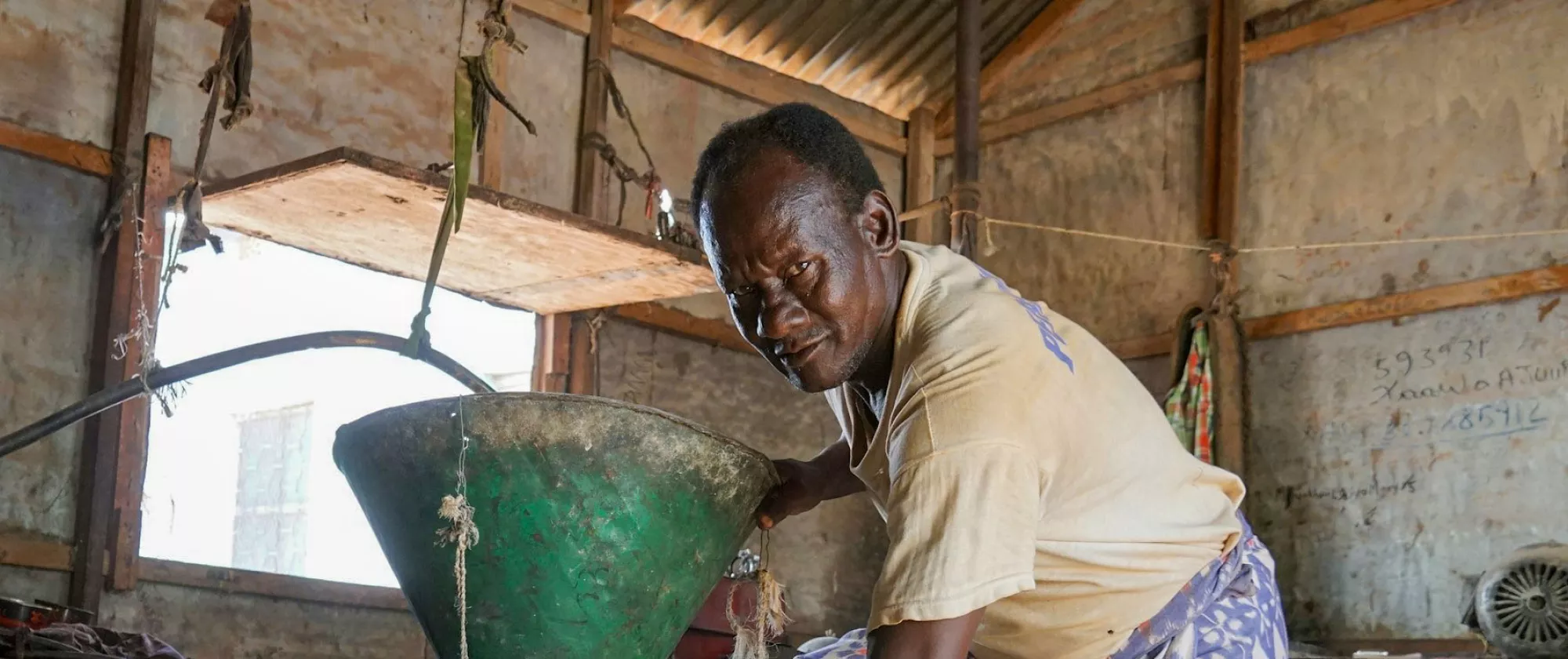 man working in Somalia