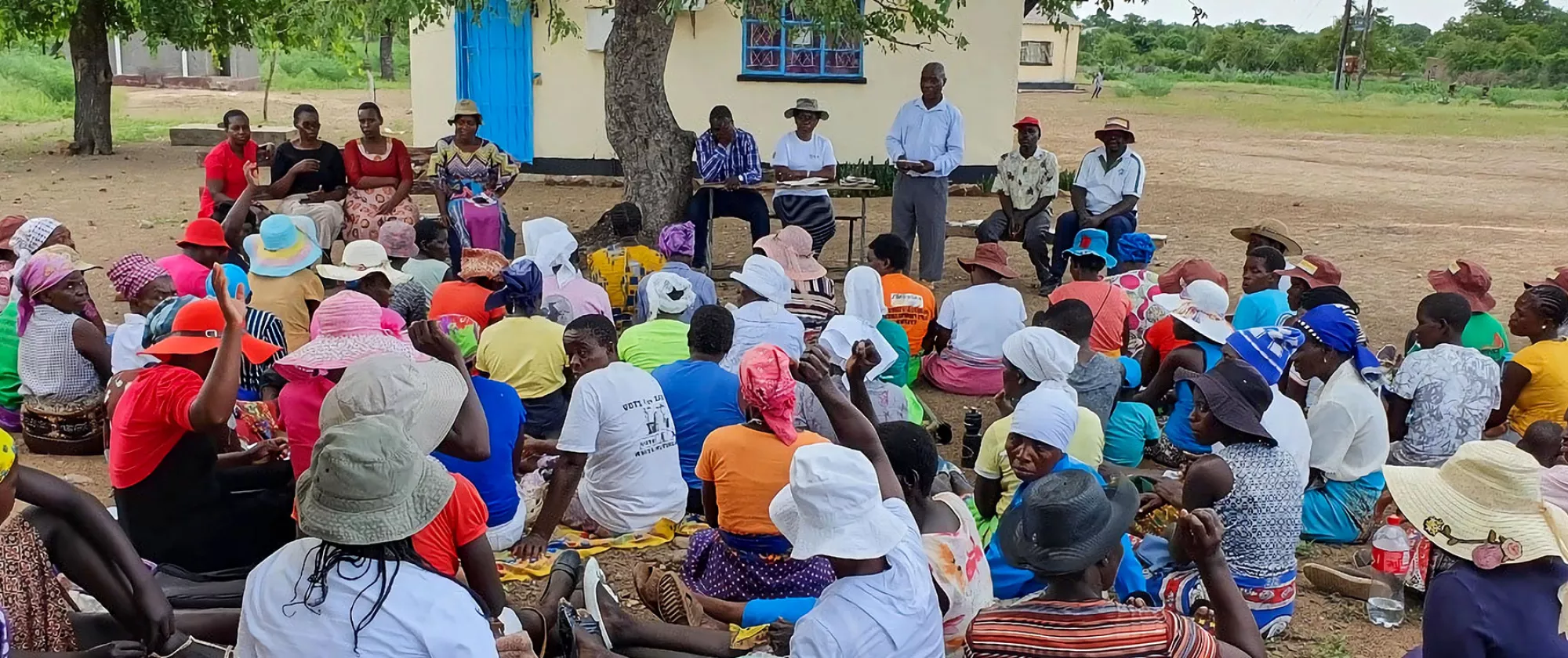 group of people attending an outdoor event