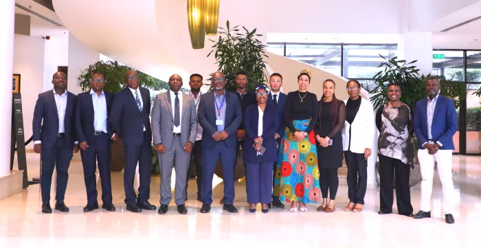 African Union and ILO officials at the partnership review meeting